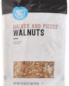 Amazon Brand – Happy Belly California Walnuts Halves and Pieces, 40 ounce